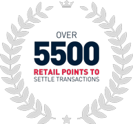 Over 5500 retail points